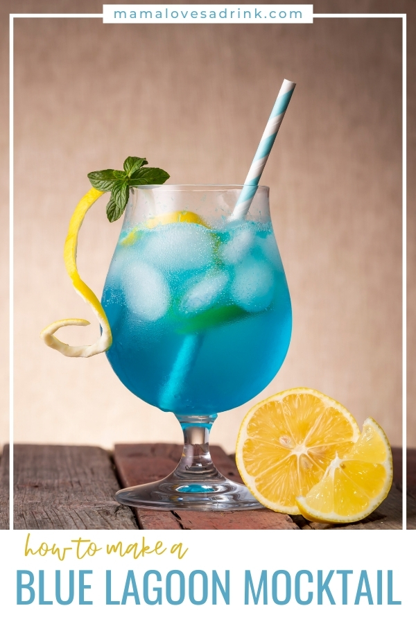 Beautiful Blue Lagoon Mocktail Recipe - Mama Loves A Drink