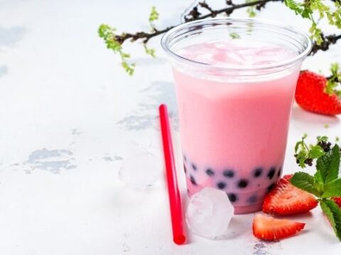 Strawberry Bubble Tea (Strawberry Boba Milk Tea) - Oh, How Civilized