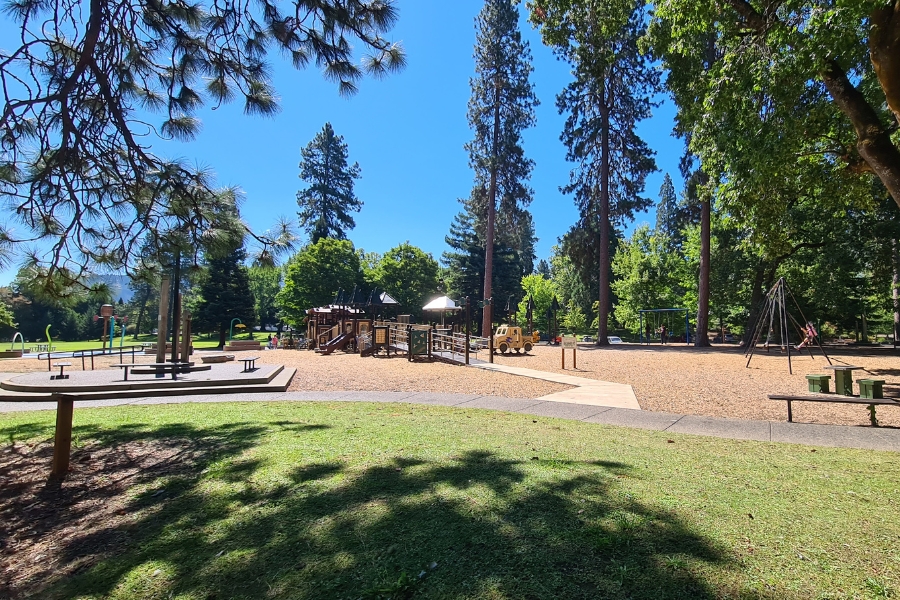 Riverside play park in grants Pass, Southern oregon